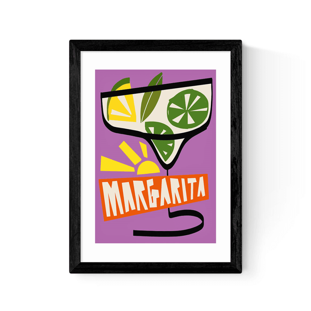 Natalie Cass Margarita Purple Print, Black