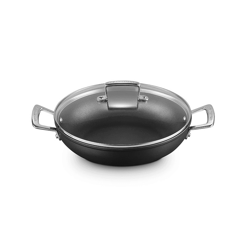 Toughened Non-Stick Shallow Casserole with Glass Lid