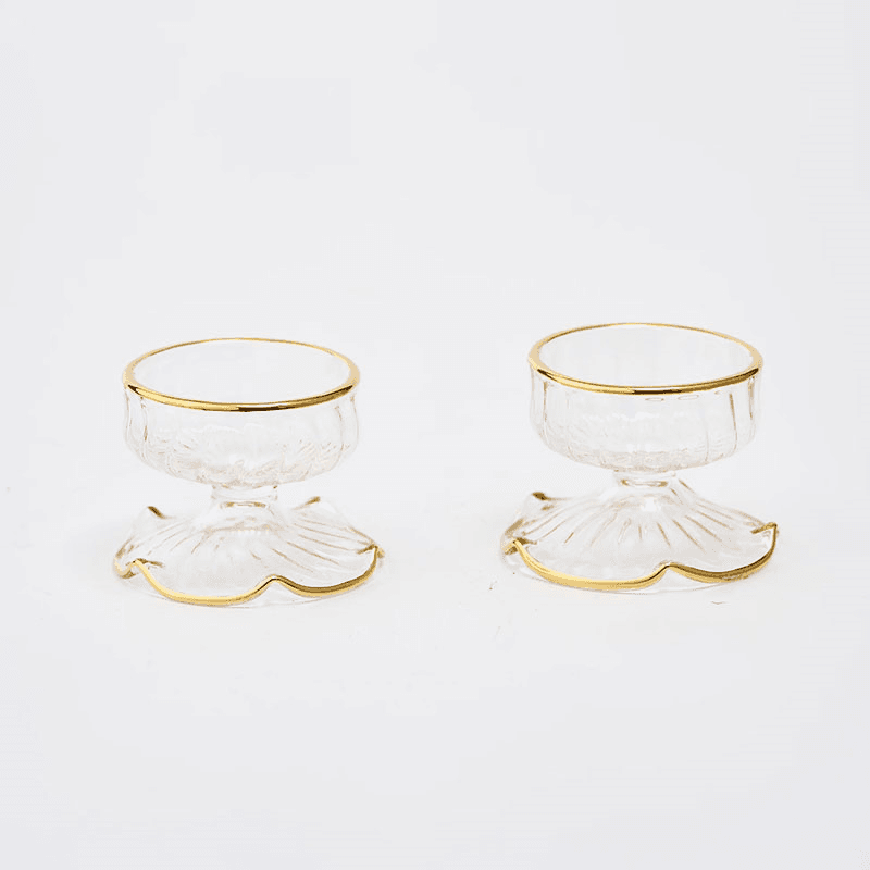 Rimmed Set of 2 Tealight Holders