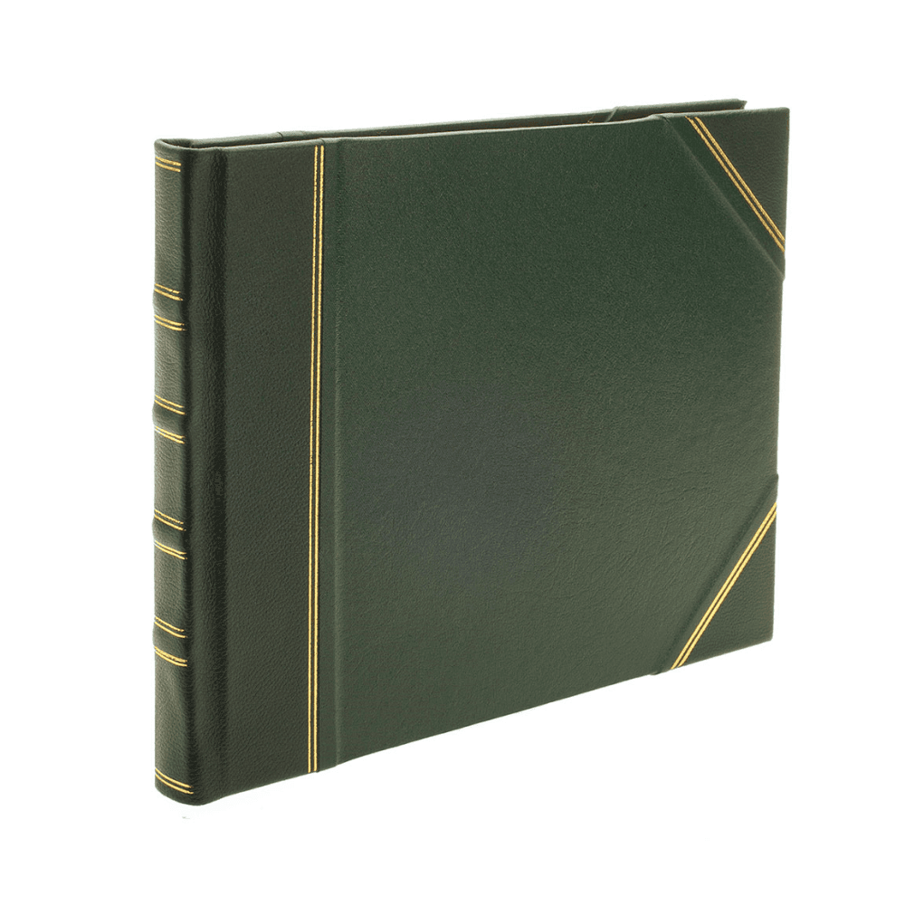 Original Landscape Lined Visitors Book, Green