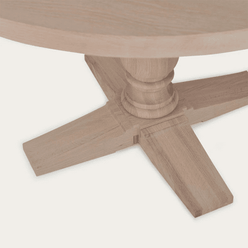 Image showing the Balmoral 4-Seater Round Dining Table, Natural Oak product.