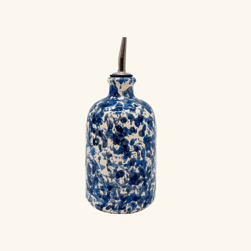 Image showing the Italian Splatterware Oil Bottle, H16cm, Blue Moon product.