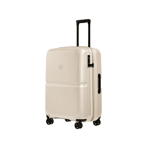 Image showing the Single Stripe Expandable Suitcase, 68cm, Warm Taupe product.