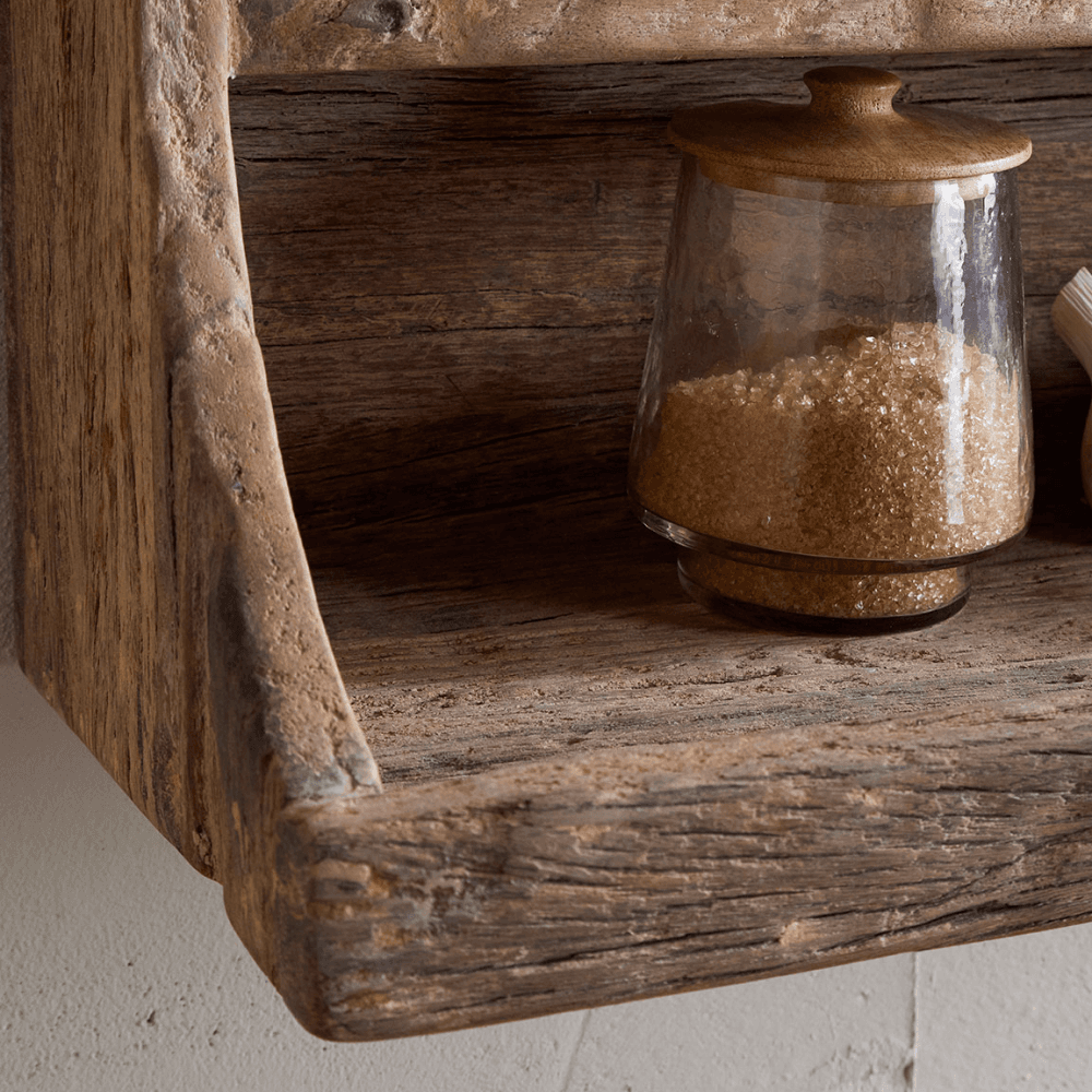 Ibo Storage Shelf, Reclaimed Wood