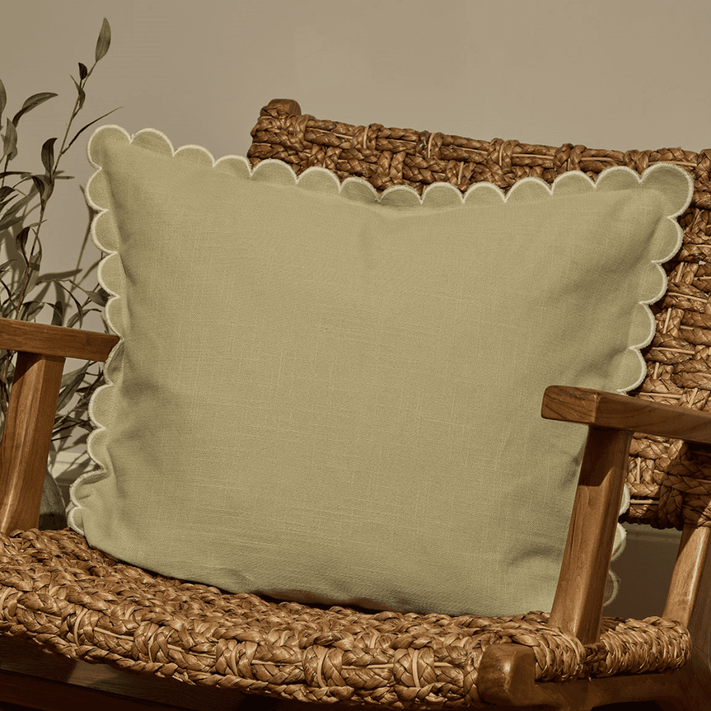 Scallop Edge Cushion Cover