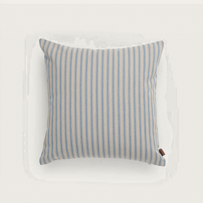 Fine Stripe Outdoor Cushion, Blue