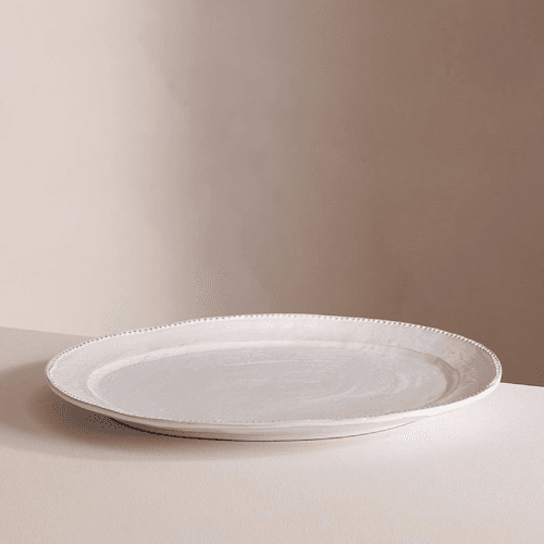 Image showing the Hillcrest Oval Serving Platter, White product.