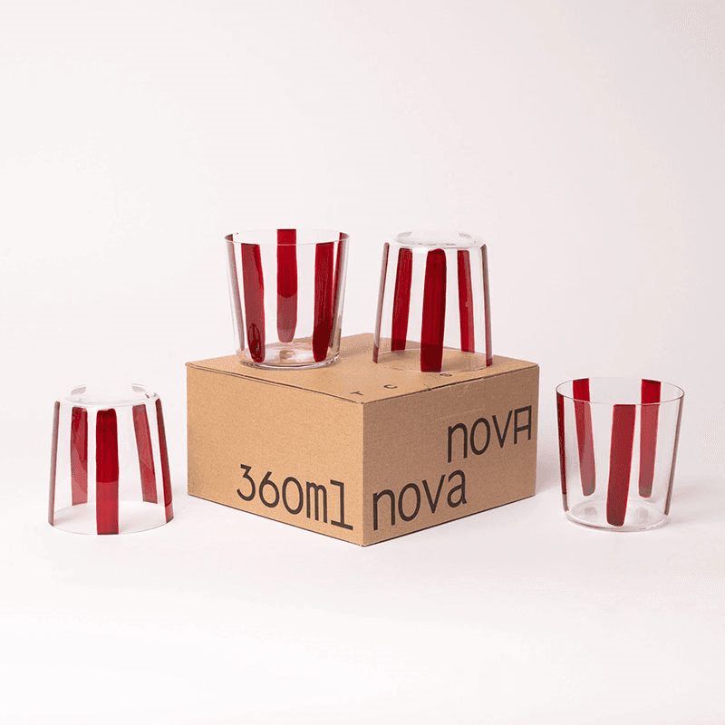 Nova Stripe Set of 4 Tumblers