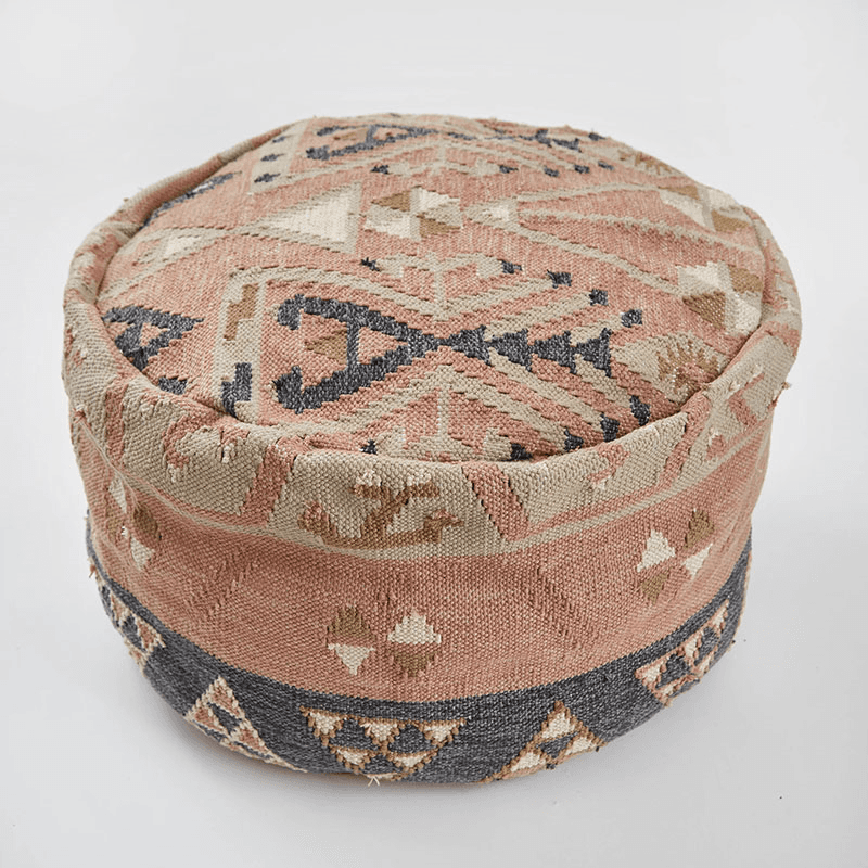 Aster Footstool, Coral