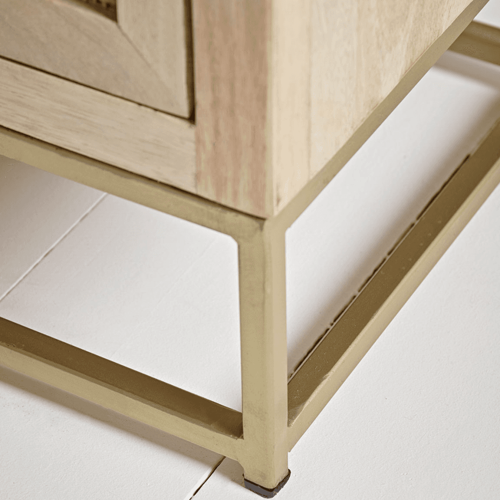 Rattan Webbing Bedside Table, Natural