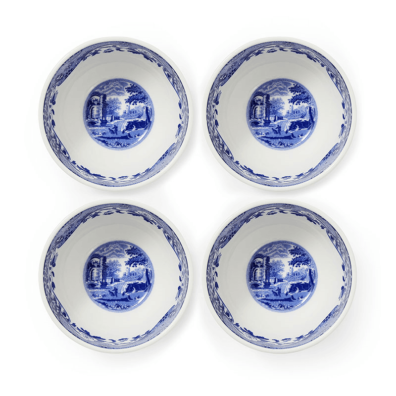 Blue Italian Set of 4 Dip Bowls, Blue