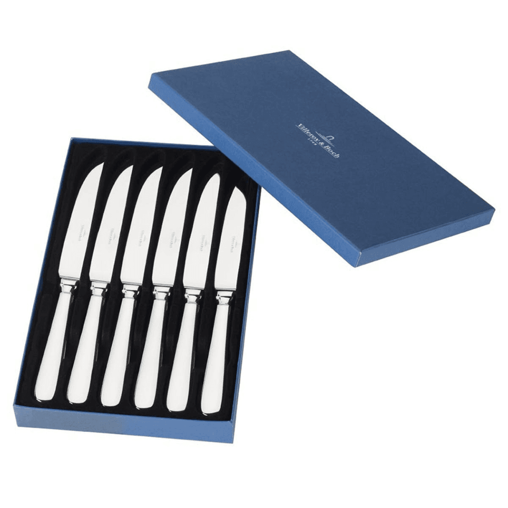 Oscar Set of 6 Pizza-Steak Knives, Stainless Steel