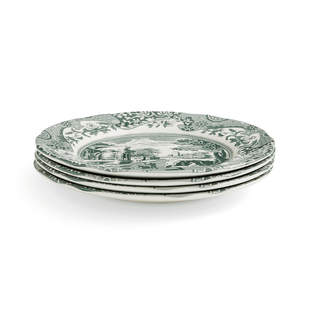 Heritage Italian Set of 4 Side Plates, Green