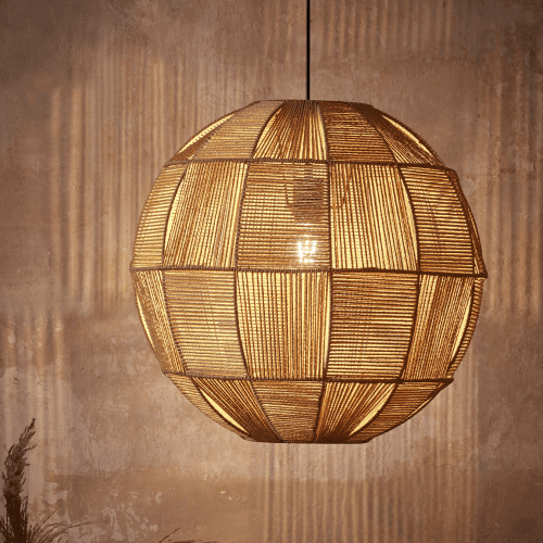 Image showing the Woven Oversized Pendant, Natural product.