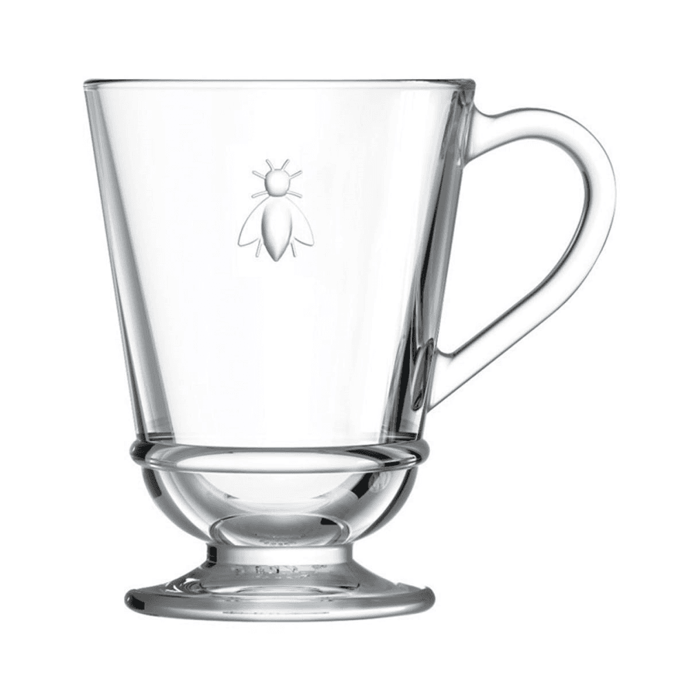 Bee Set of 6 mugs, Clear