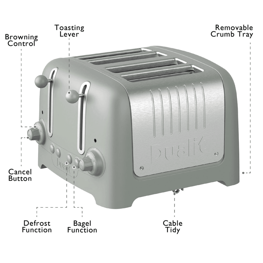 Lite 4 Slot Toaster, Sage