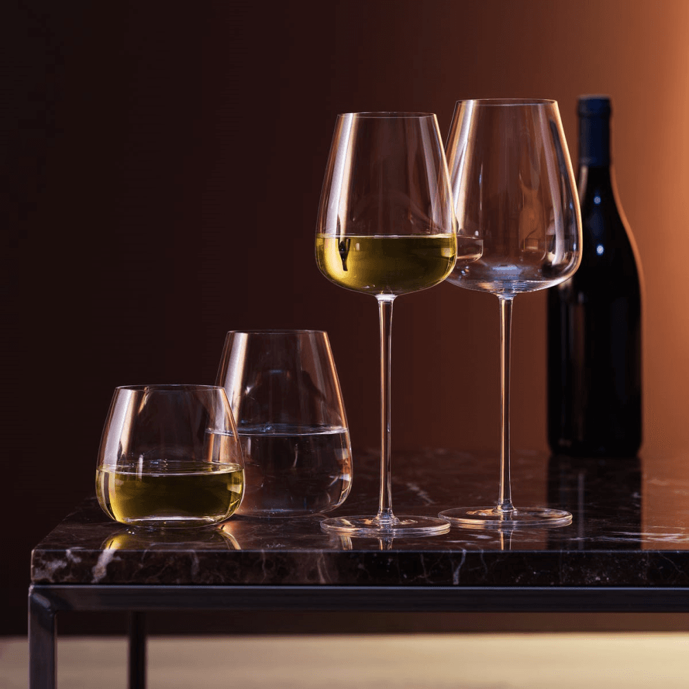 Wine Culture Pair of stemless wine glasses, wine