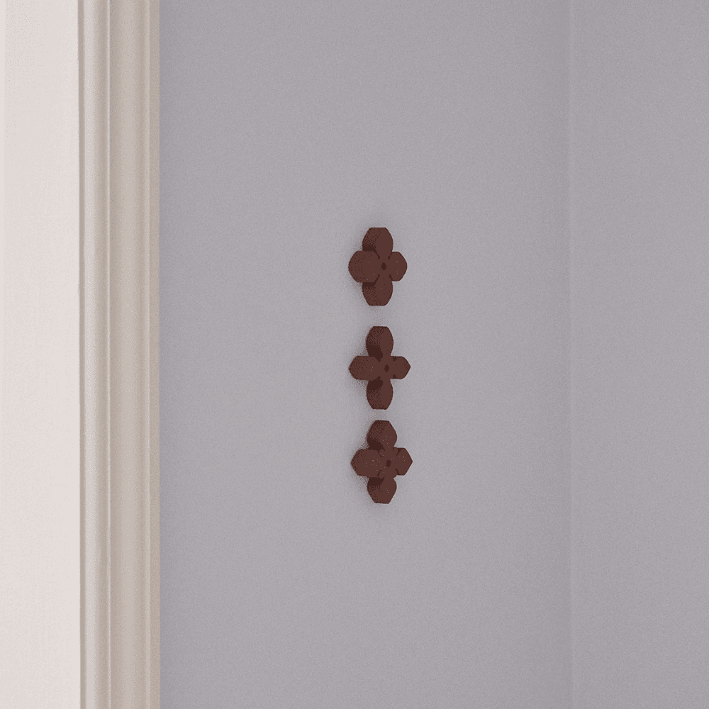 Ceramic Set of 3 Wall Flowers