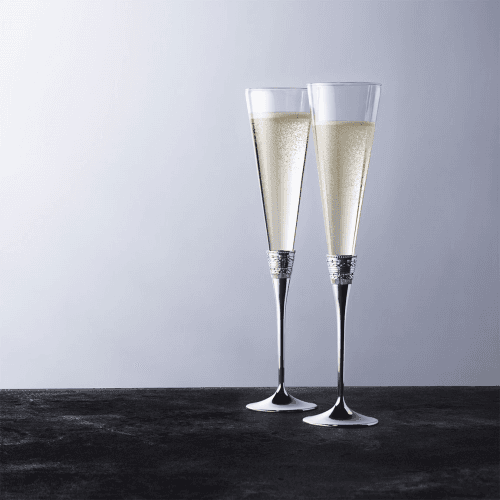 Image showing the With Love Gold Set of 2 Toasting Flutes, Gold product.