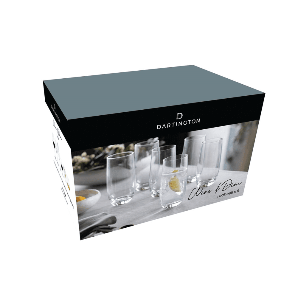 Wine and Dine Set of 6 Highball Glasses