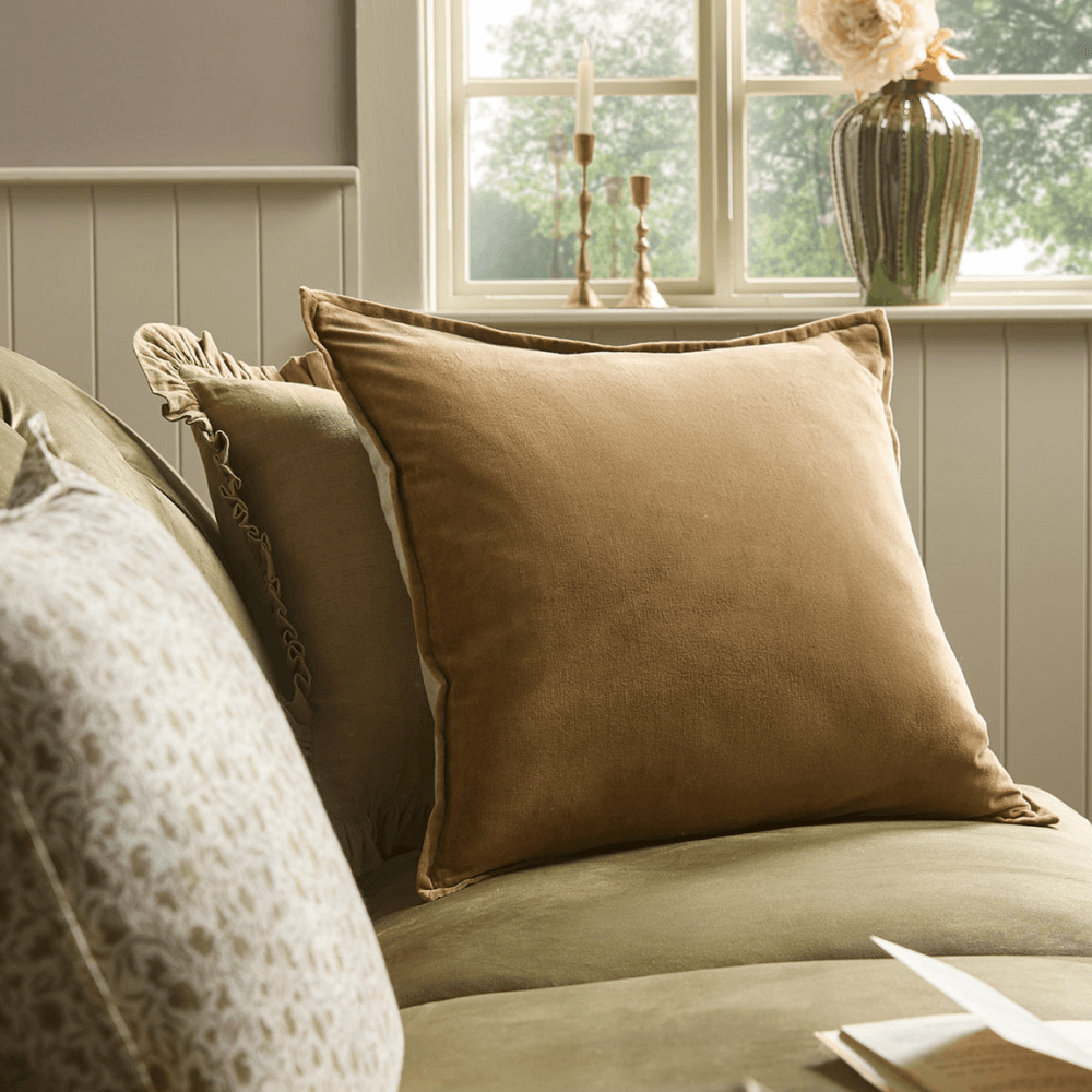 Velvet & Cotton Linen Cushion Cover