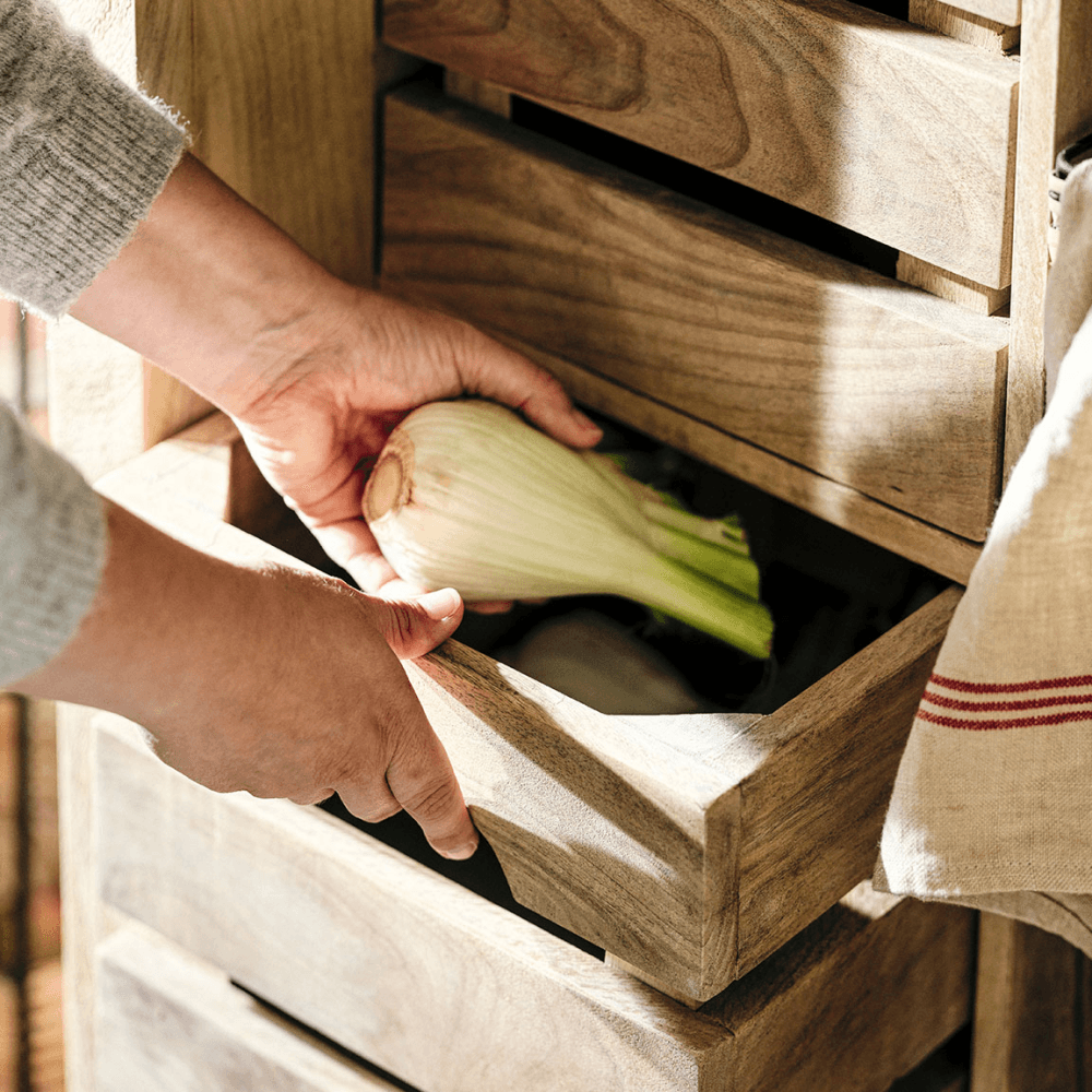 Vivan Grooved Pantry Cupboard, Natural