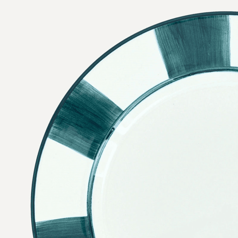 Franjas Dinner Plate, Teal