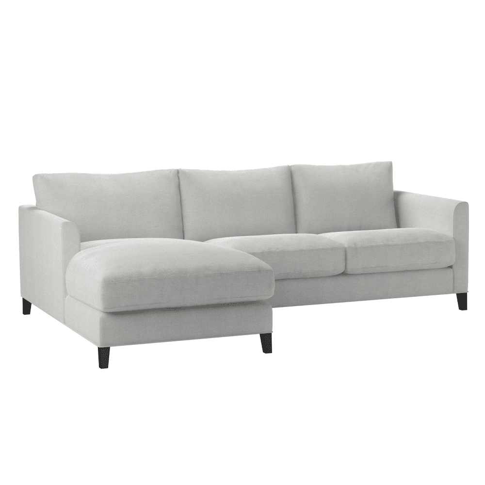 Izzy Left Hand Facing Chaise Sofa, Pumice House Basket Weave