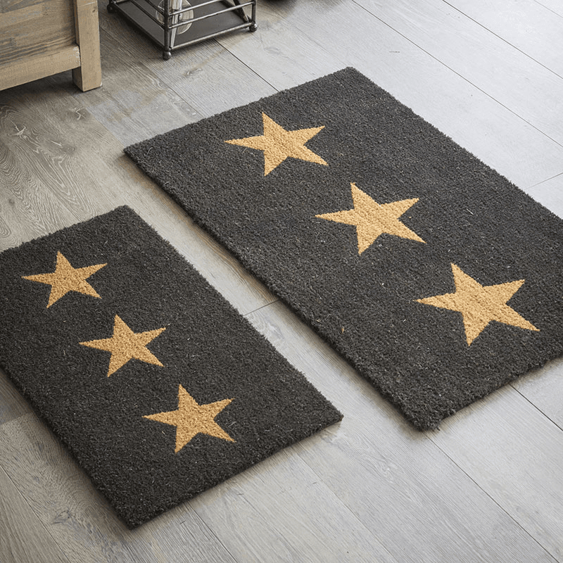 Triple Star Doormat, Charcoarl