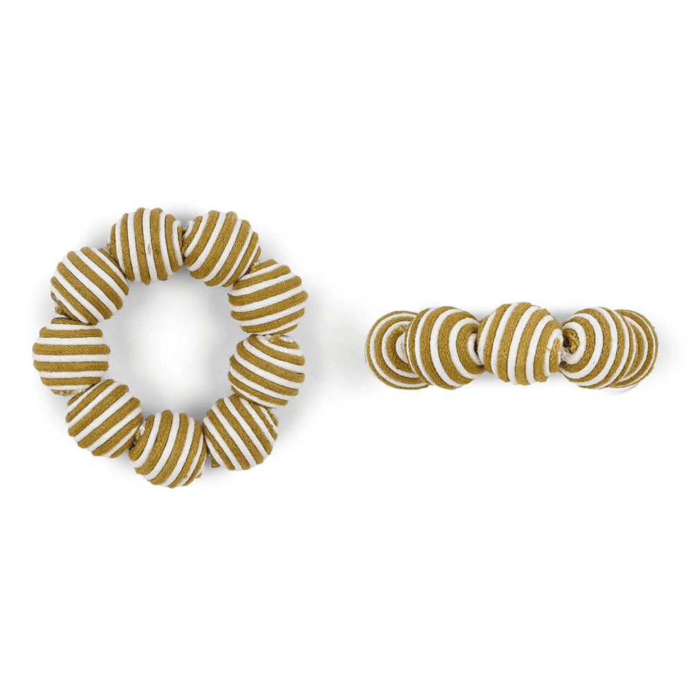 Striped Set of 4 Napkin Rings