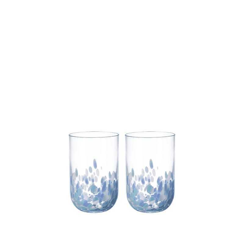 Like Confetti Hiball Glass, Aqua