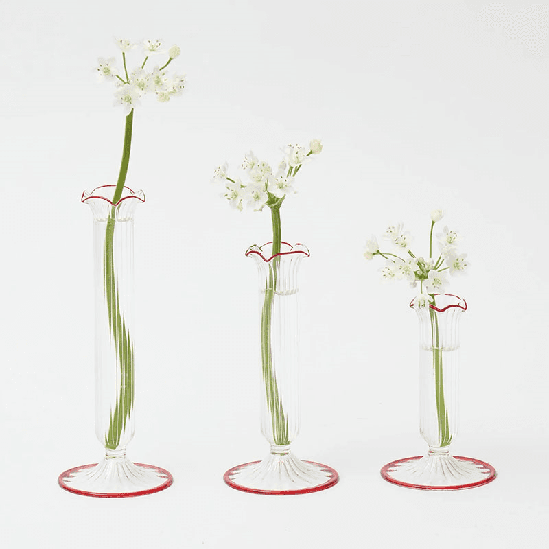 Single Stem Set of 3 Bud Vases