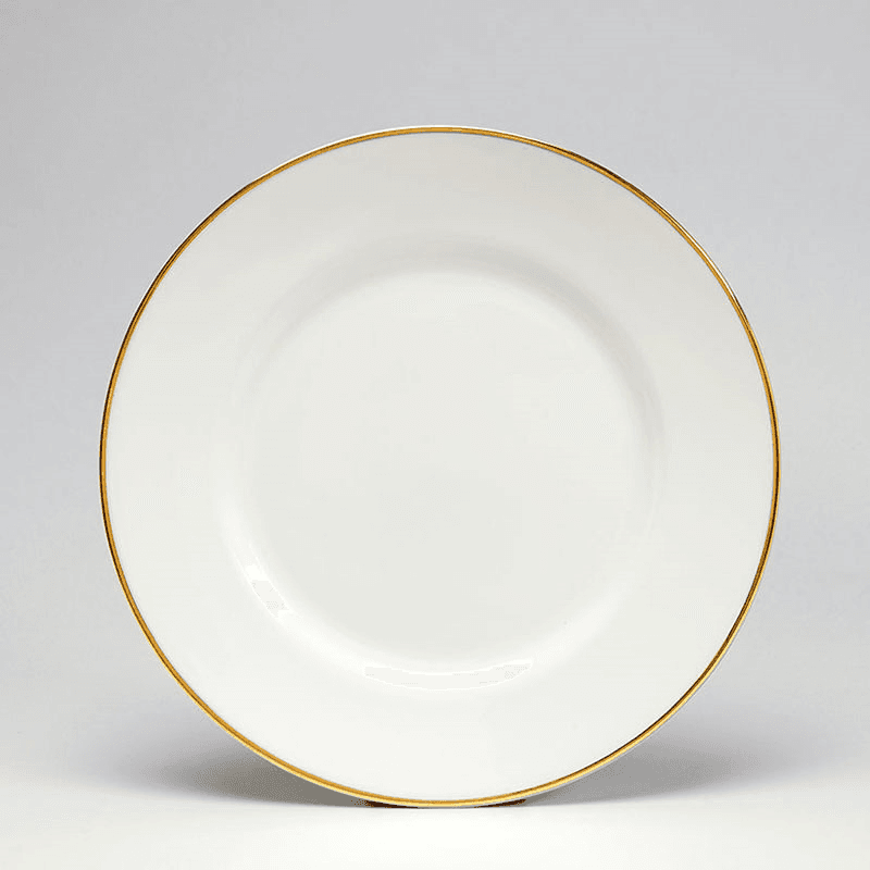 Dessert Plate, Gold Rim