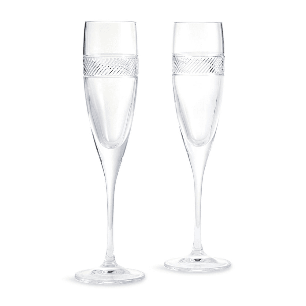 Kinship Helix Set of 2 Champagne Flutes