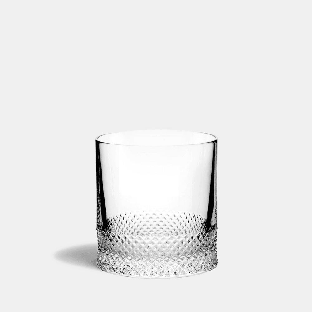 Diamond Cut Crystal Double Old Fashioned Tumbler
