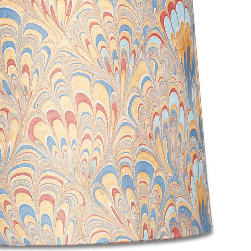 Tall Tapered Shade, Golden Piave Hand Marbled Paper
