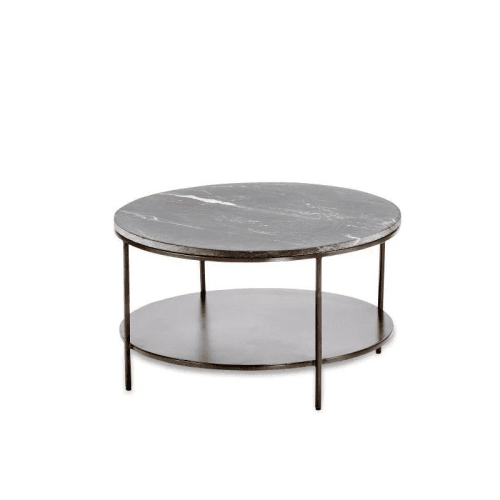 Image showing the Karoko Marble Coffee Table, D70cm, Black product.