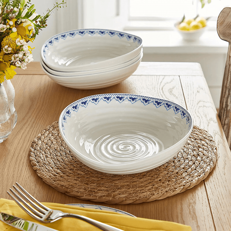 Blue Set of 4 Pasta Bowls