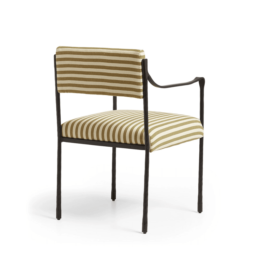 Abellona Upholstered Dining Chair, Olive Stripe