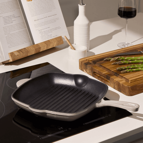 Image showing the Cast Iron Grill Pan, Cashmere product.