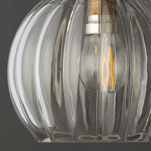 Image showing the Regular Pumpkin Shade, clear glass product.