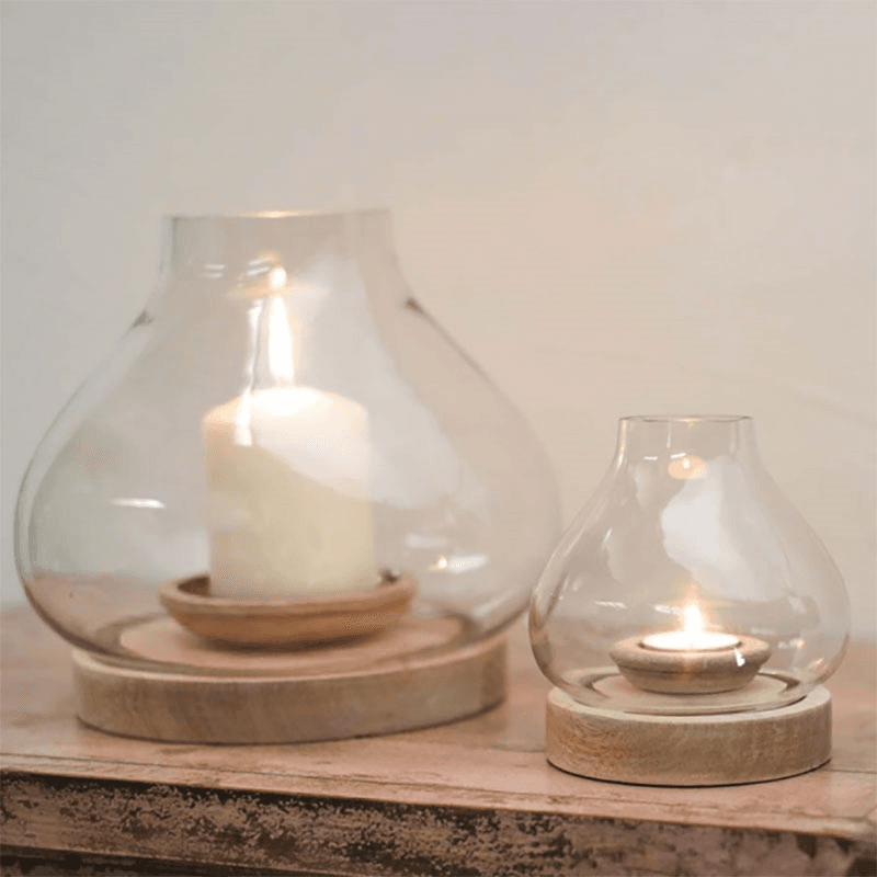 Naryla Mango Wood Lantern