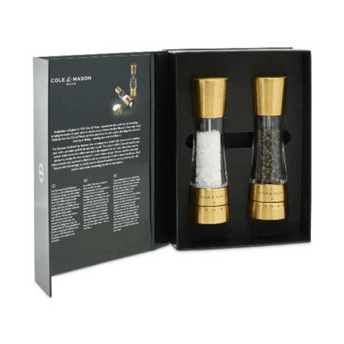 Image showing the Derwent Salt & Pepper Mill Set, Gold product.