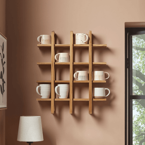 Image showing the Teak Mug Shelf, Natural product.