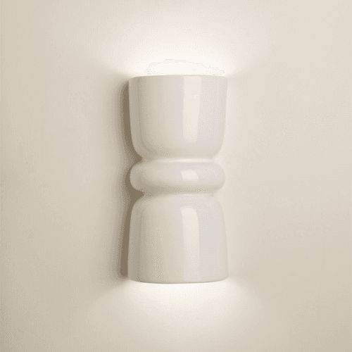 Image showing the Redonda Up & Down Ceramic Wall Light product.