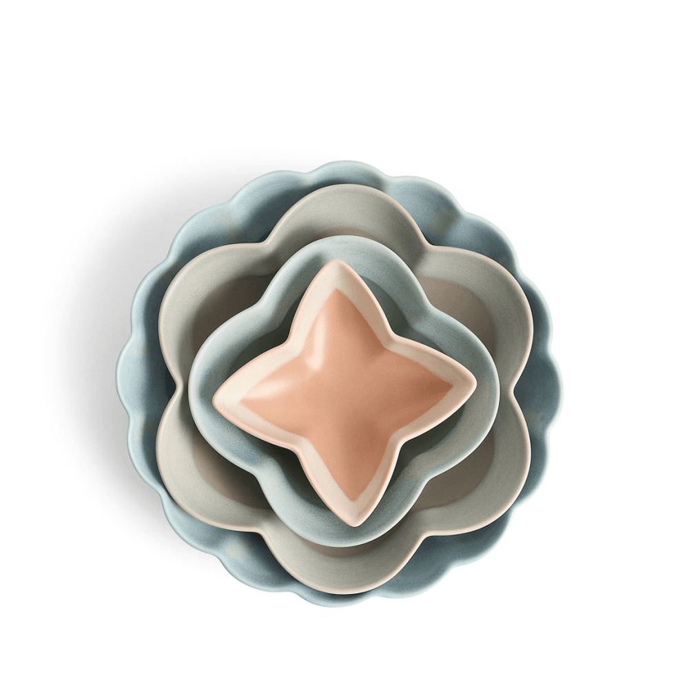 Lambeth Set of 4 Nesting Shaped Dishes, Multi