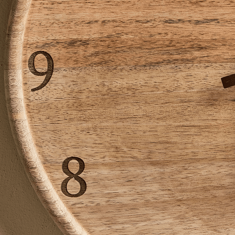 Som Mango Wood Clock, Natural