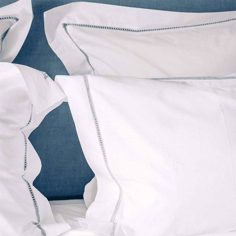 Georgiana Pillowcase, Dusky Blue