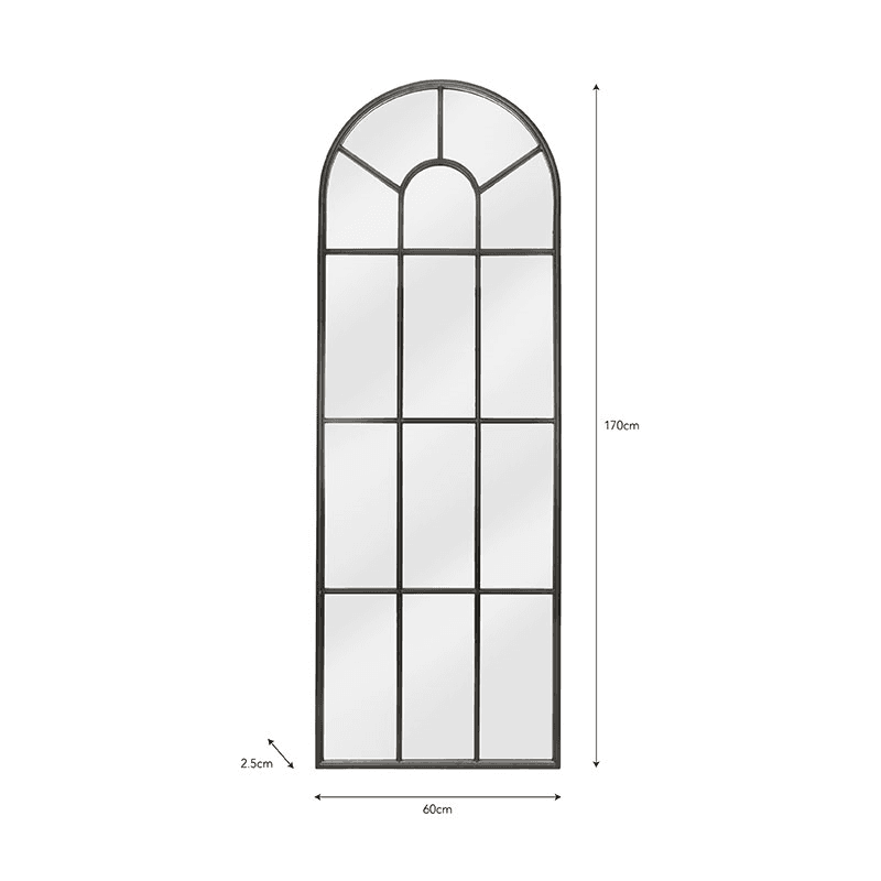 Fulbrook Arched Mirror, Black