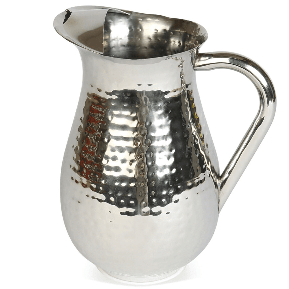 Champagne Hammered Tall pitcher, Stainless Steel